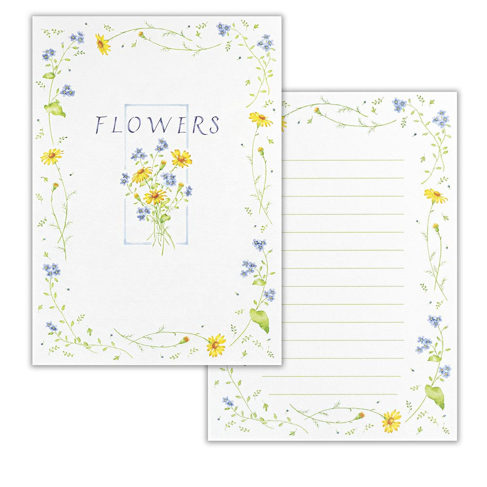 EA　B6便箋　フラワーズ