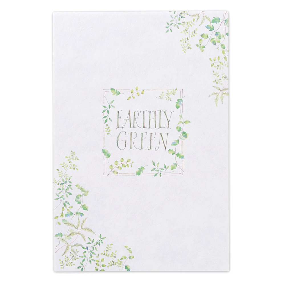 EAフラワーはがき箋　グリーン