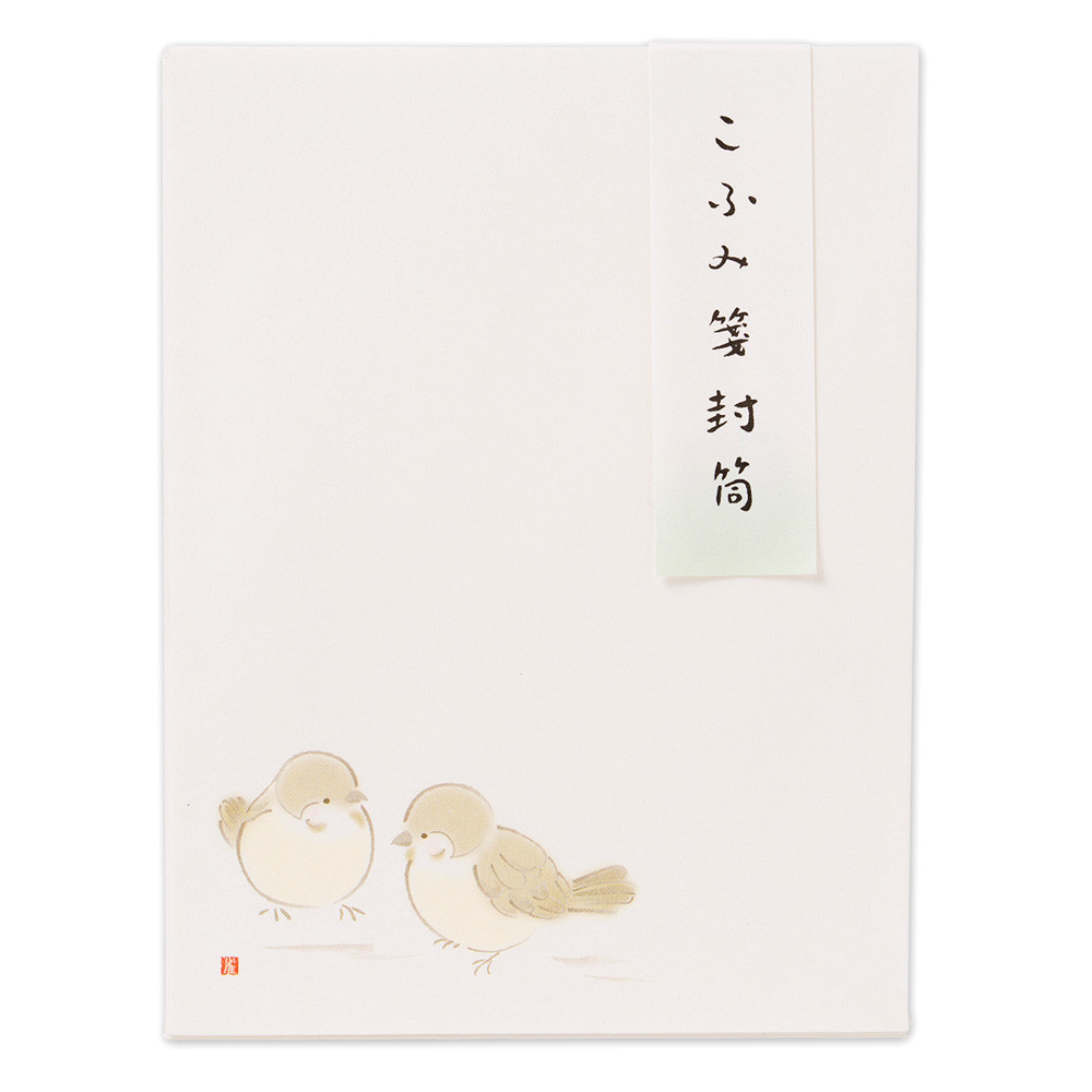 NDこふみ箋封筒　すずめ