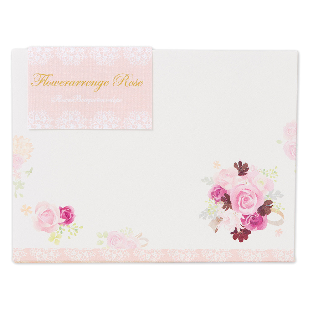 FAこふみ箋封筒　ローズ