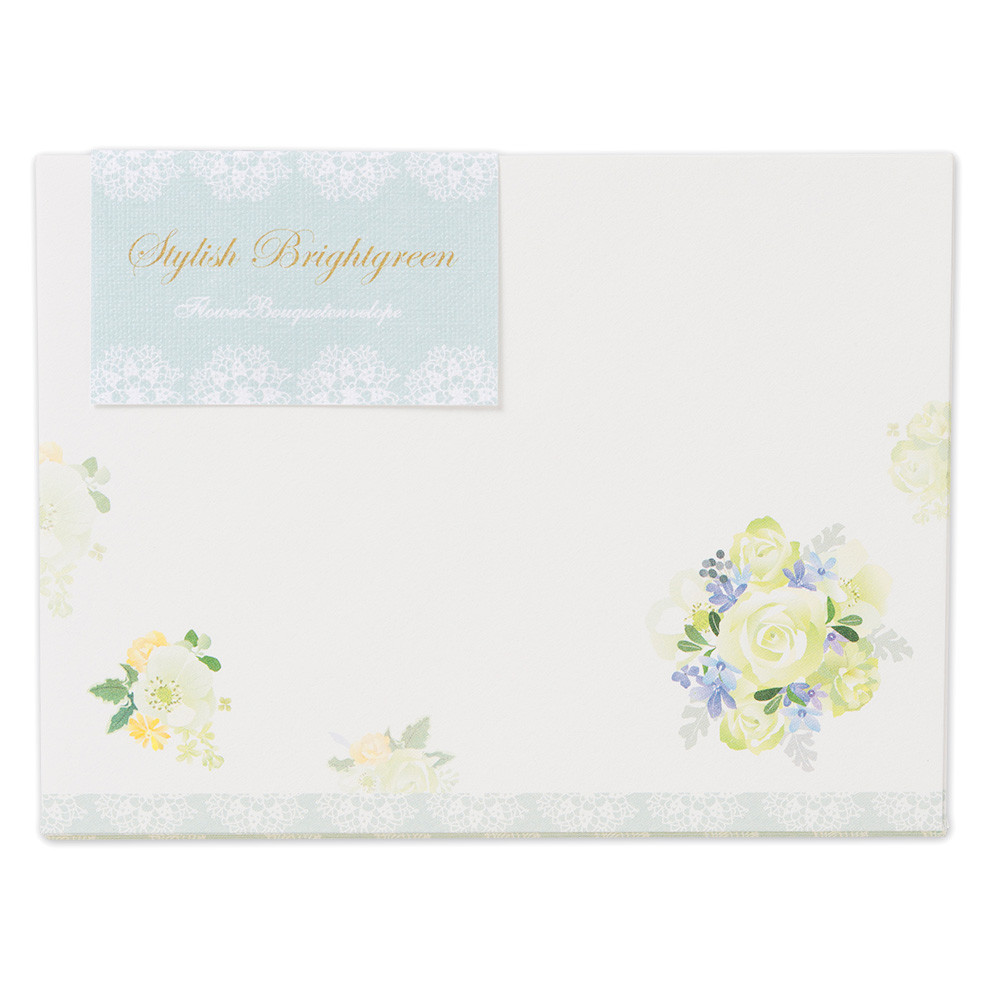 FAこふみ箋封筒　グリーン