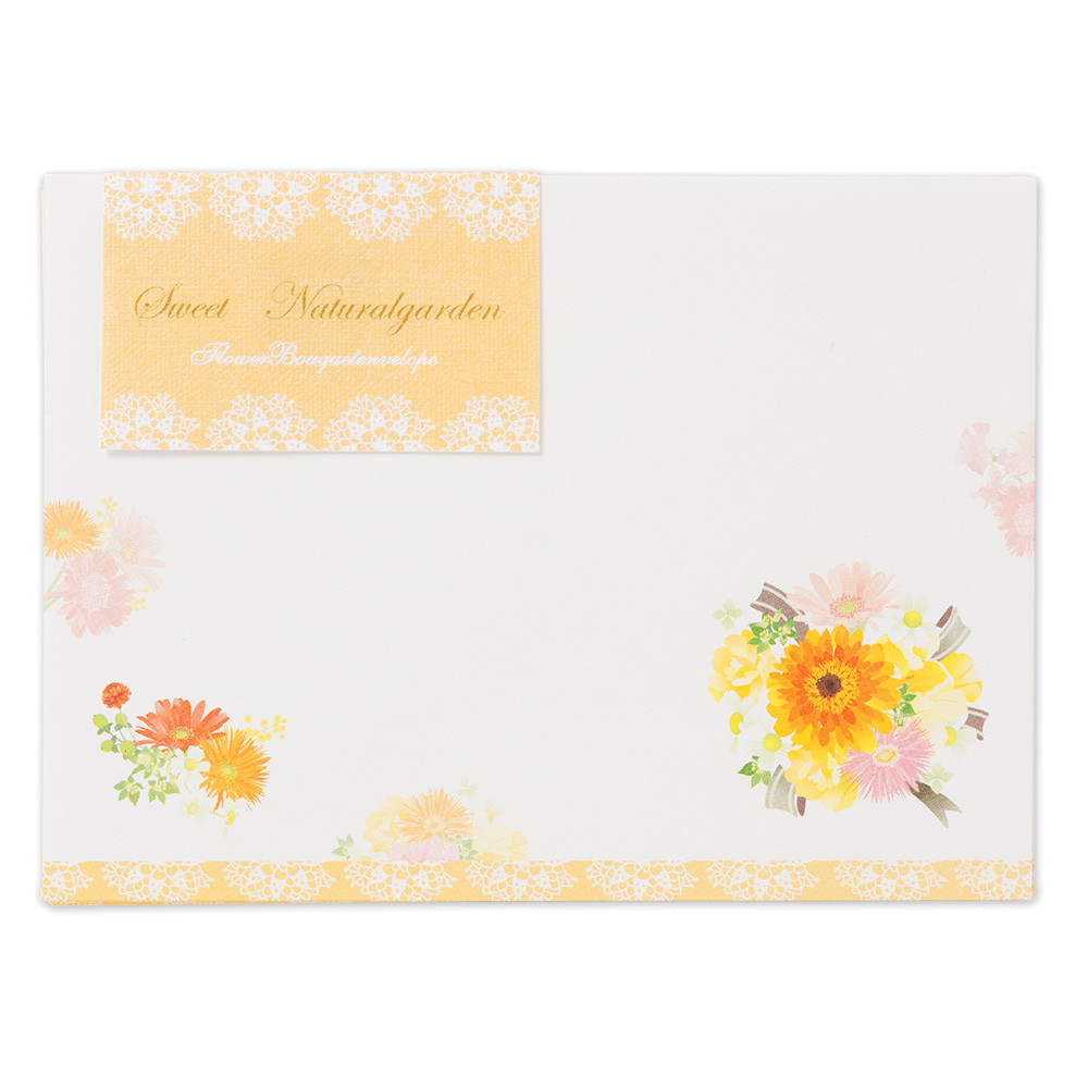 FAこふみ箋封筒　ガーベラ