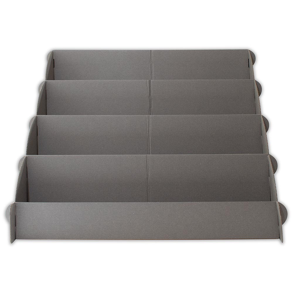 紙製汎用４段ディスプレイ　グレー