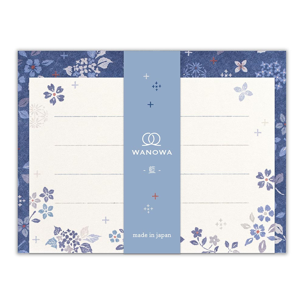 ミニレター　W A N O W A　藍