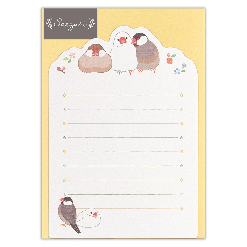 ミニレター　さえずり　文鳥