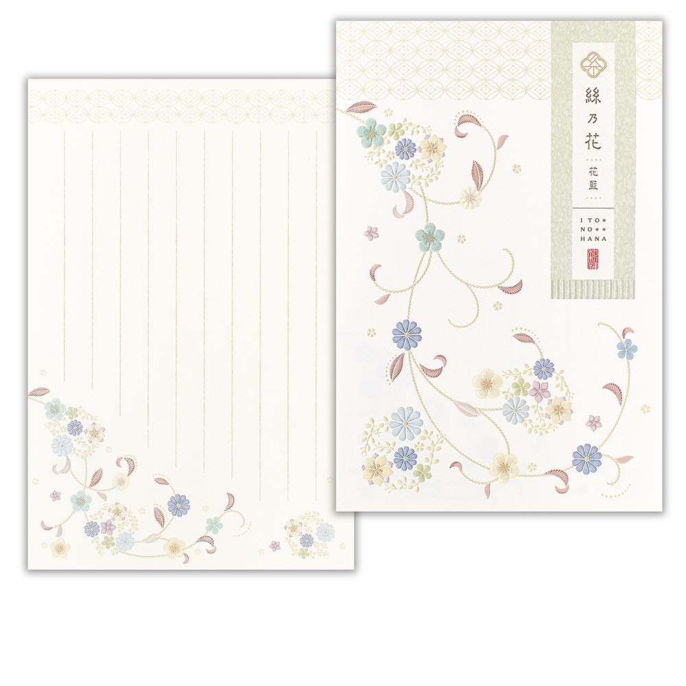 便箋　絲乃花　花藍