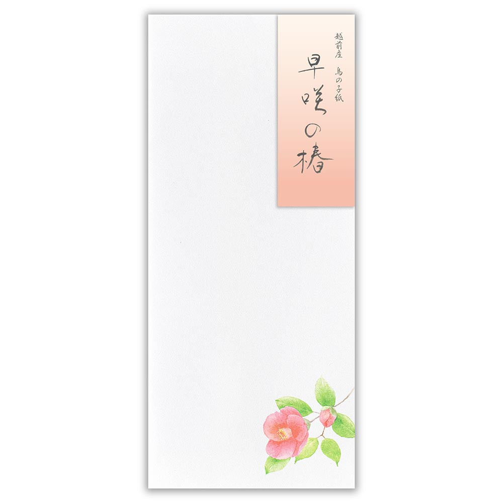 封筒　冬三集　早咲の椿