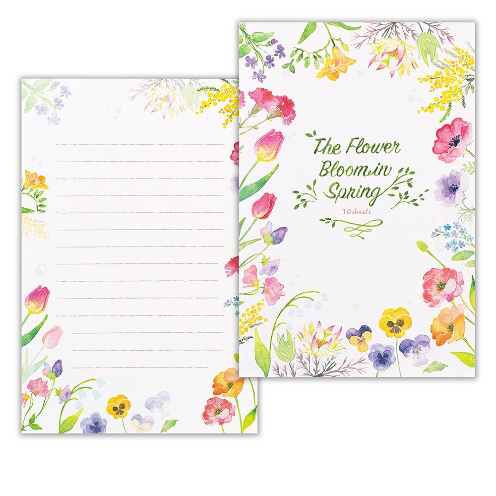 便箋Ａ５　春の綴り　フラワーズＡ