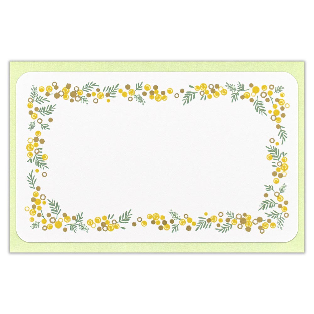 メッセージカード　ミモザ