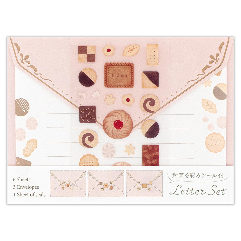 ミニレター　封筒デコ　クッキー缶