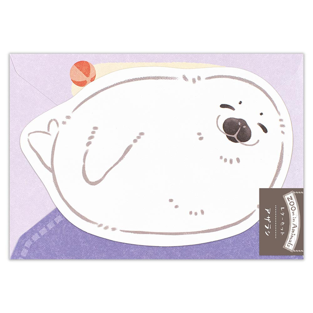 ミニレター　ズームインアニマル　アザラシ