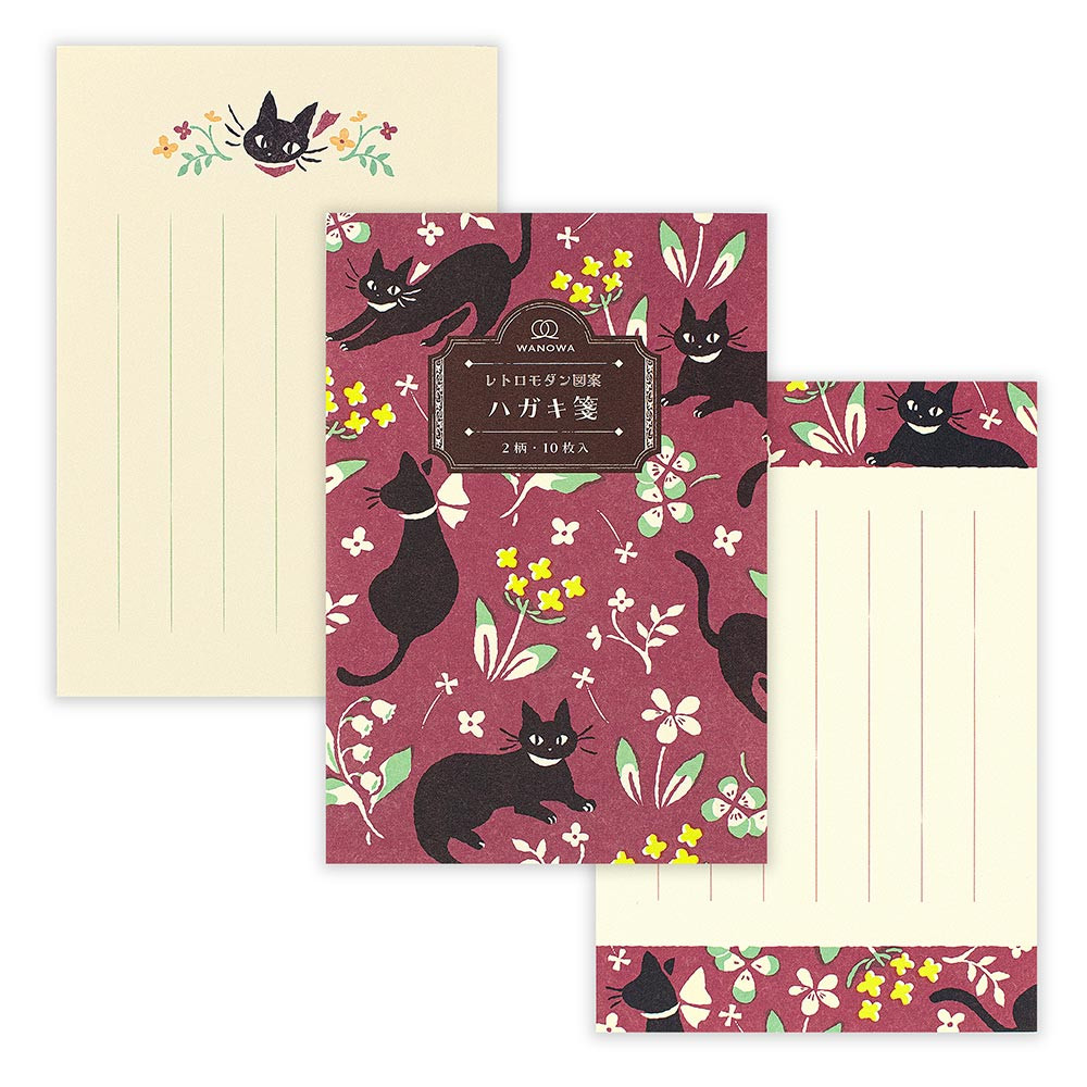 はがき箋　ＷＡＮＯＷＡ　黒猫