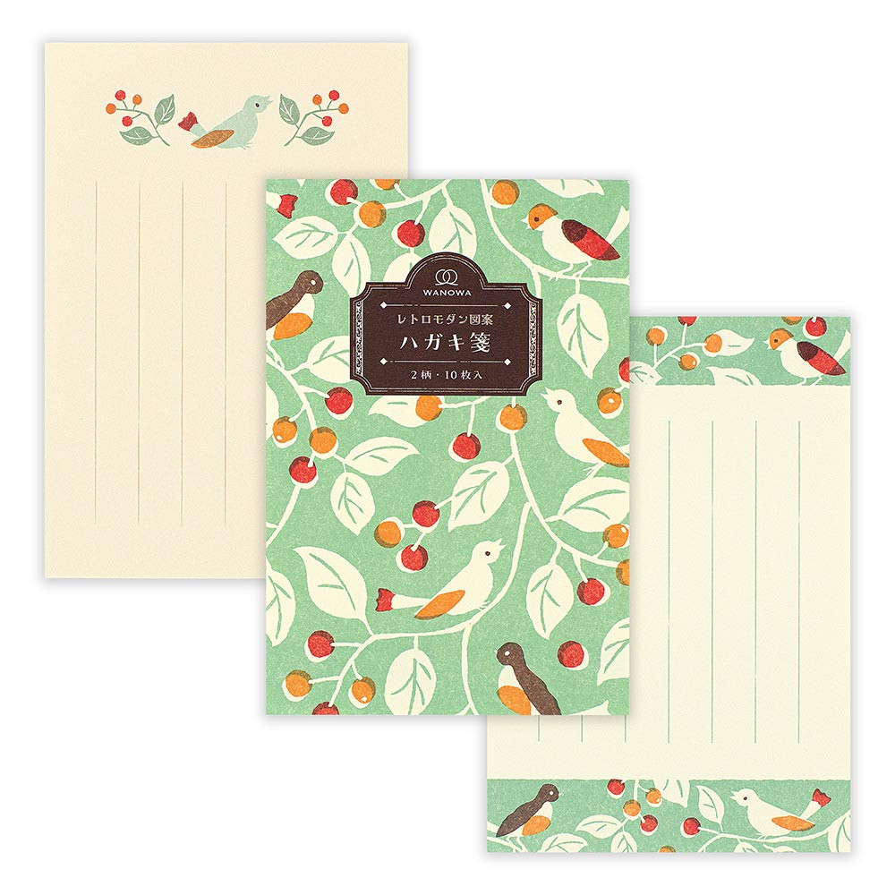 はがき箋　ＷＡＮＯＷＡ　小鳥と実
