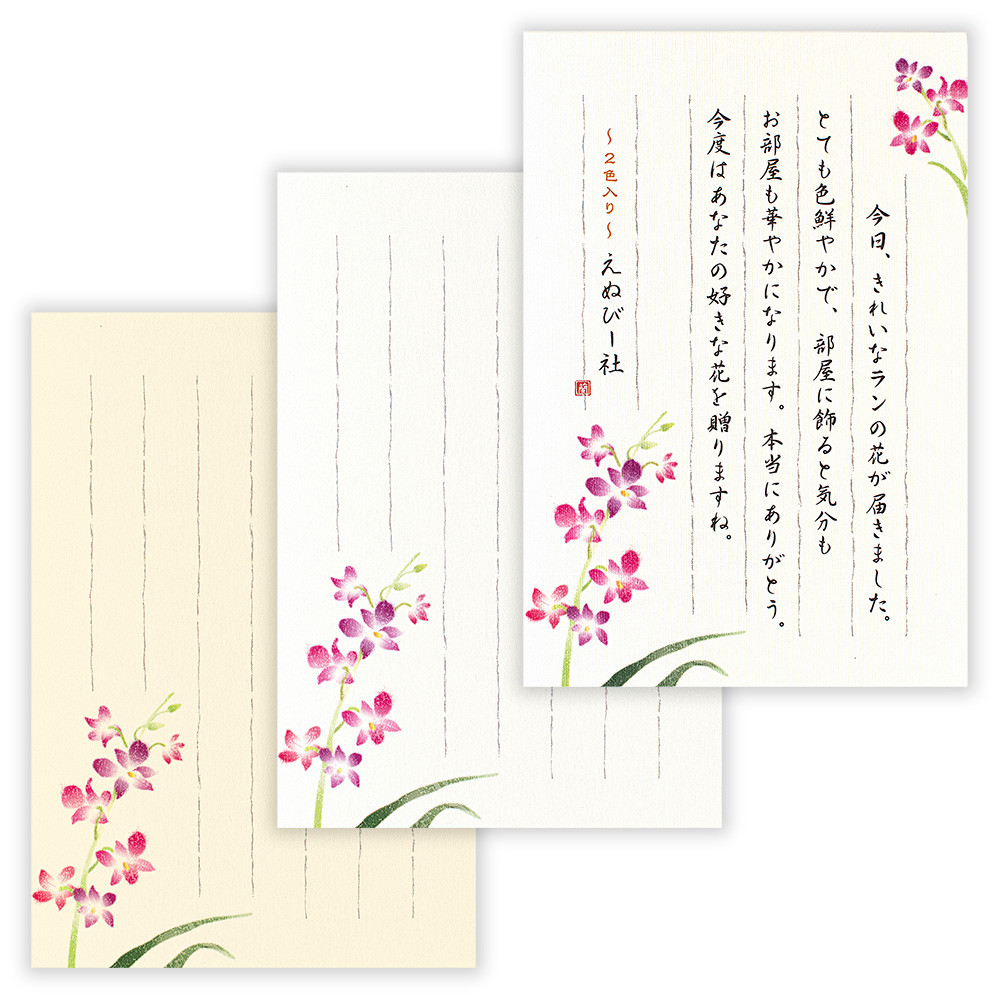 はがき箋　伝えるきもち　デンファレＢ