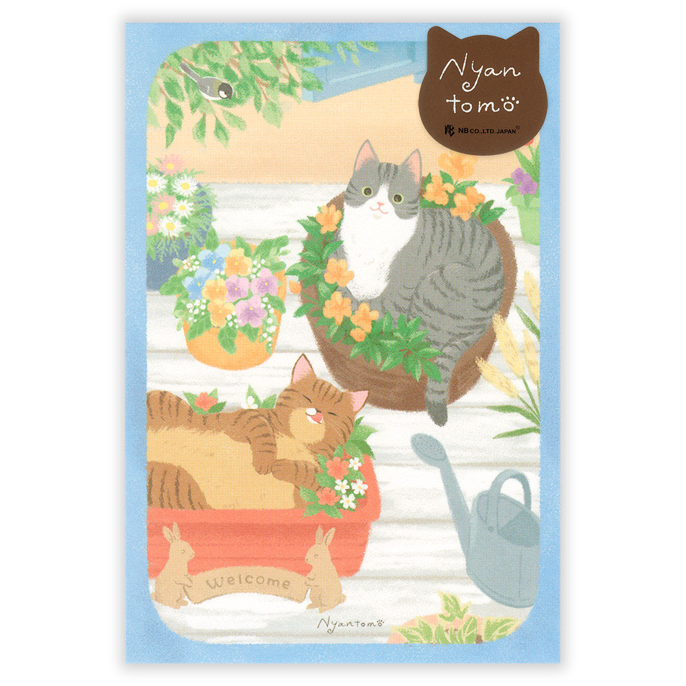 ポストカード　にゃんとも　はなにわ