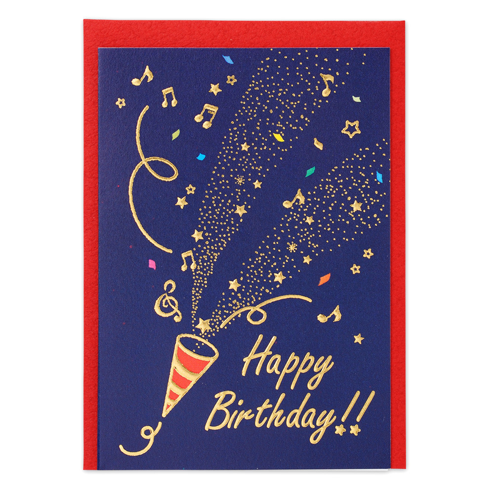 ＨＰミニカード　誕生日　クラッカーＡ