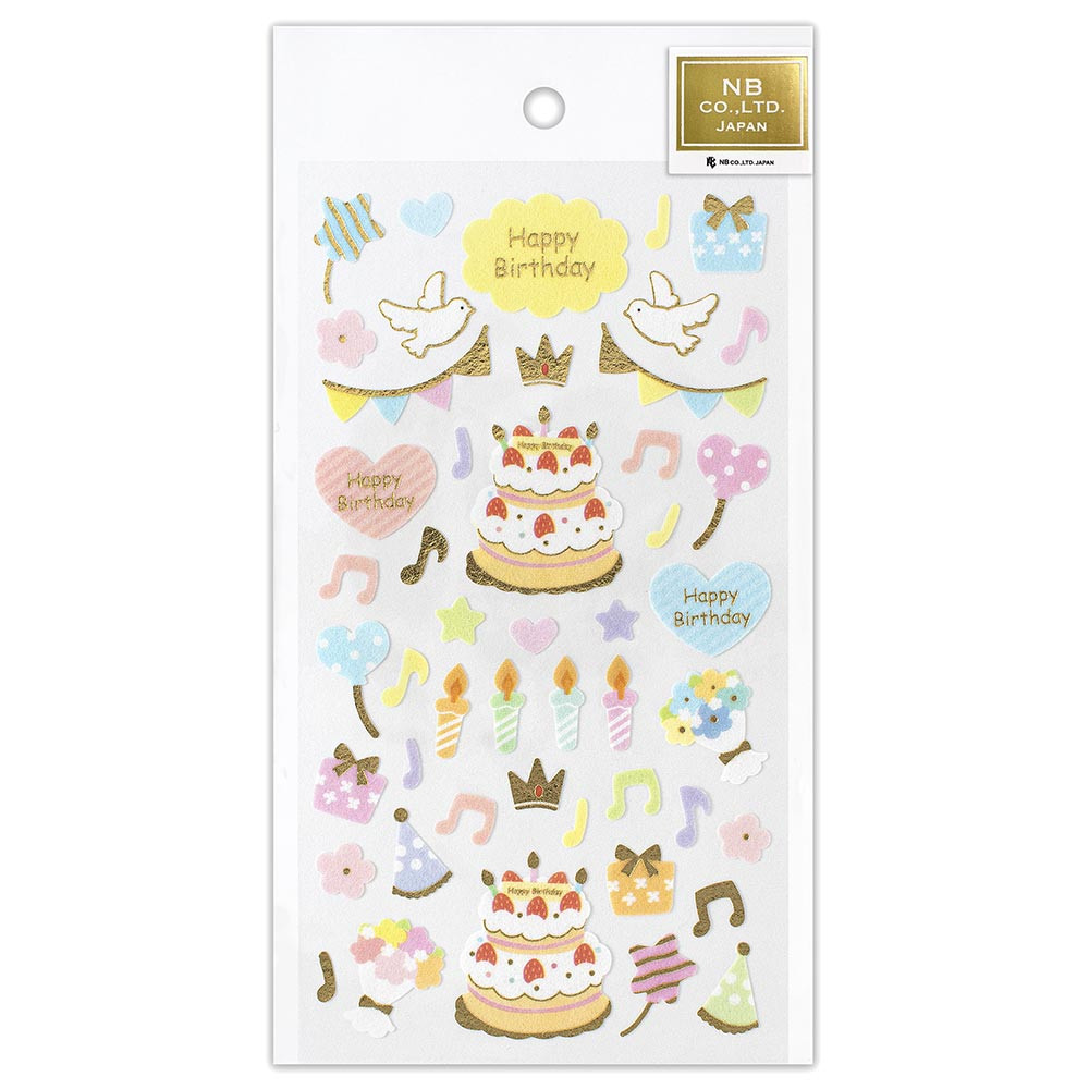 不織布シール大　バースデー