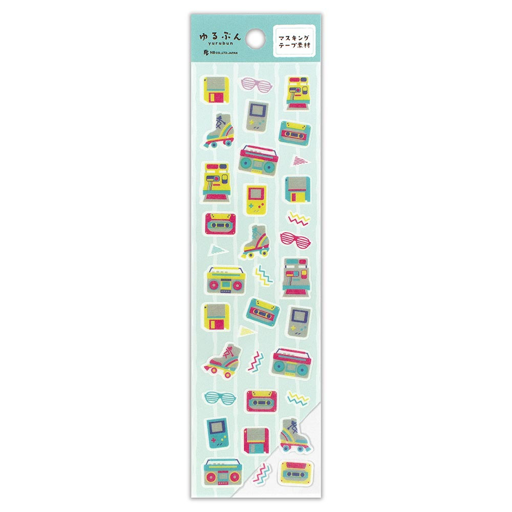 シール　ゆるぶん　レトロポップ