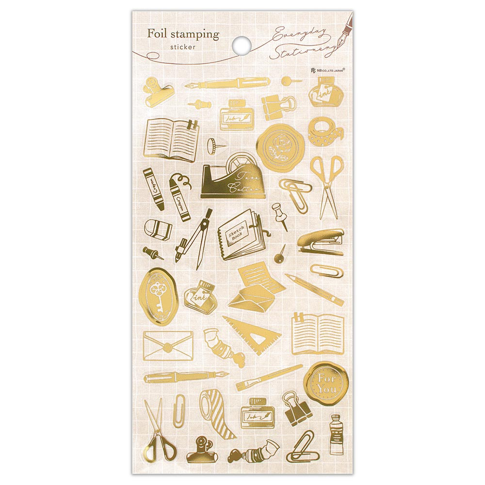 透明シール大　箔押し　文房具