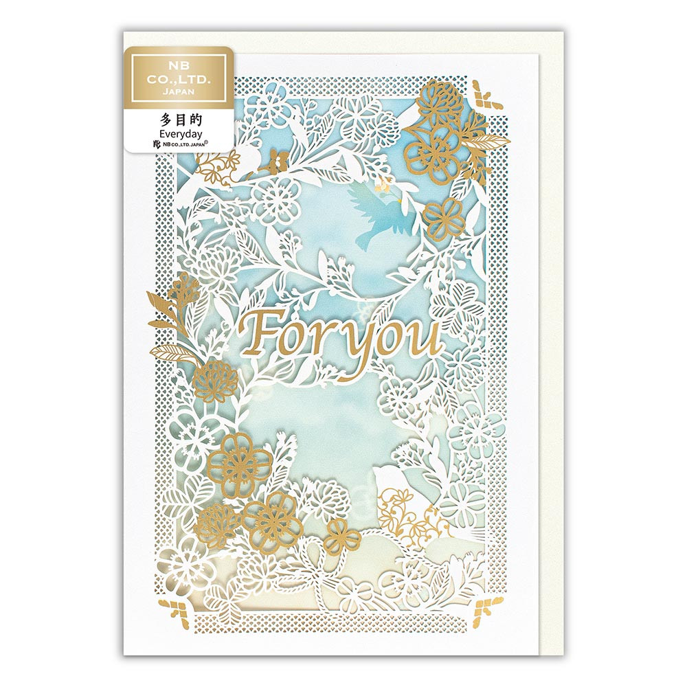 レーザーカットカード　多目的　四葉