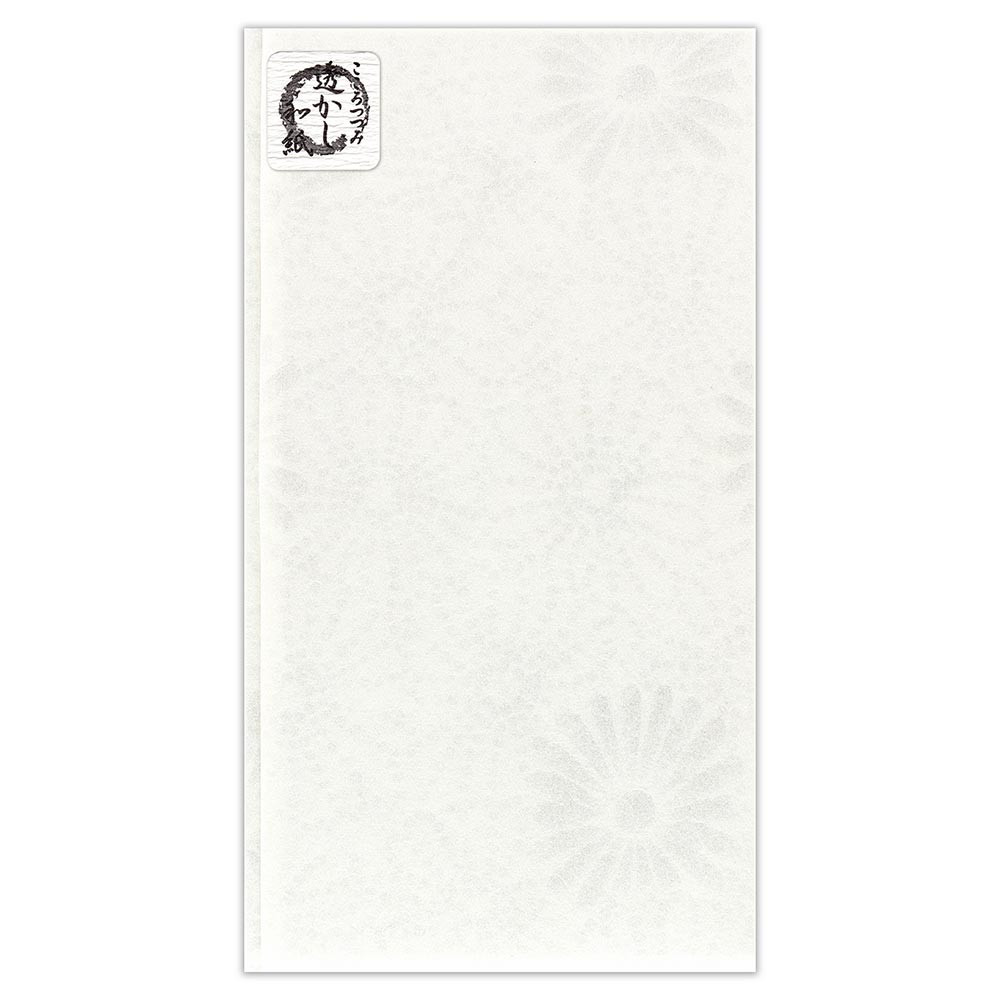透かし和紙印刷多当　無地　菊