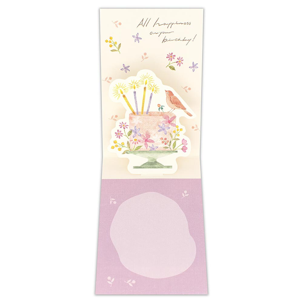 立体ミニカード　誕生日　花ゆれる