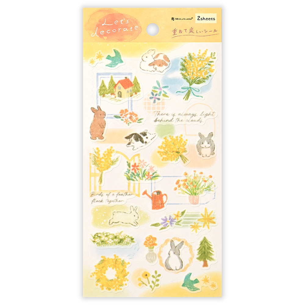 シール大　デコタイム　うさぎ