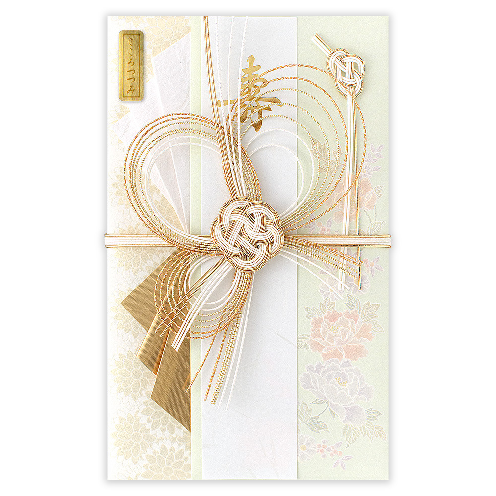 寿中金封　花笑み　白緑Ｂ
